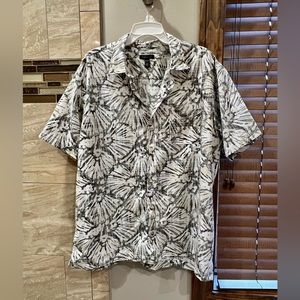 Van Heusen Men’s Tropical Hawaiian Shirt XL Short Sleeve 100% Polyester